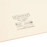 Smead 75500 file jacket product imprint showing recycled content and Made in USA
