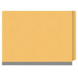 End Tab Classification Folders with 1 Divider, Letter Size, Yellow, 18pt. Stock, 2" Expansion, 10/Box, Side