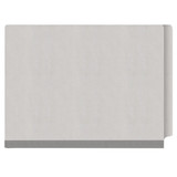 End Tab Classification Folders with 2 Dividers, Letter Size, Gray, 18pt. Stock, 2" Expansion, 10/Box, Side View