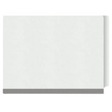 End Tab Classification Folders with 2 Dividers, Letter Size, White, 18pt. Stock, 2" Expansion, 10/Box, Side