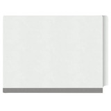 Closed white end tab classification folder with gray reinforced expansion
