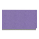 18pt. End Tab Classification Folders, 1-Divider, Legal Size, Purple, 10/Box