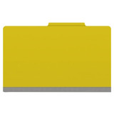2-Divider Top Tab Classification Folders, Legal Size, Yellow, 25pt Stock, 10/Box