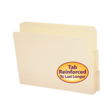 Smead End Tab File Folders, Letter Size, 11pt, 2-Ply 1/3-Cut Tab, No Fastener, Manila, 100/Box