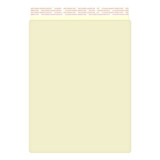 S-09109 manila file divider with peel-off adhesive top hinge, back view