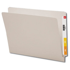 Smead Colored End Tab Folders, Letter Size, 3/4" Exp, No Fastener, 11pt Gray, 100/Bx