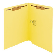Smead End Tab Fastener File Folder, Shelf-Master, Letter, Yellow 50/Bx (25940)