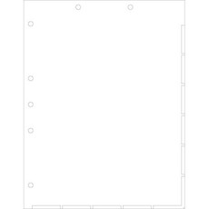 Blank Chart Divider Sheets, White, 1-1/2" Placement Indicators, 100/Pack