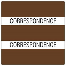 Patient Chart Index Tabs, Correspondence, Brown, 1-1/2 x 1-1/2, 102/Pk (52103)