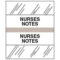 Medical Chart Index Tabs, Nurses Notes., Gray, 1/2 x 1-1/4, 100/Pk (54534)