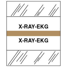 Medical Chart Index Tabs, X-RAY/EKG, Tan, 1/2 x 1-1/4, 100/Pk (54543)