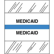 Medical Chart Index Tabs, Medicaid, Lt Blue, 1/2 x 1-1/4, 100/Pk (54561)