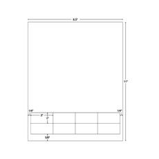 Integrated Labels, 8-UP, 2 x 1, 1500 Sheets/CS (59909)