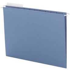Smead Blue Hanging Folders with 1/3-Cut tabs (64021) Box of 25
