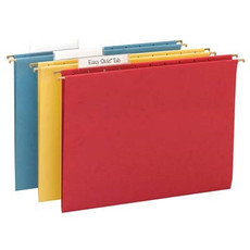 Smead Assorted Colored TUFF Hanging Folders with Easy Slide Tab (64040)