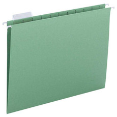 Smead Hanging File Folders, 1/5-Cut Tab, Letter Size, Green, 25/Bx (64061)