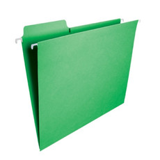 Smead FasTab Hanging File Folder, 1/3-Cut Tab, Green, 20/Box (64098)