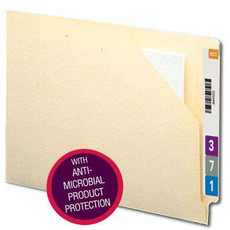 Smead End Tab File Jacket with Antimicrobial, Flat Exp, Manila 100/Bx (75715)