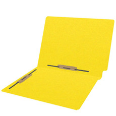 Colored Folders, End Tab, Letter Size, 3/4" Expansion, Fastener Positions 3 and 5, 11pt Yellow, 50/Box