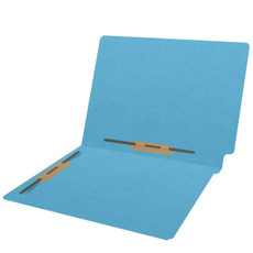 Colored Folders, End Tab, Letter Size, 3/4" Exp, Fastener Pos 3/5, 11pt Dk. Blue, 50/Box