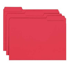 Smead Interior File Folder, 1/3-Cut Tab, Letter Size, Red, (10267)