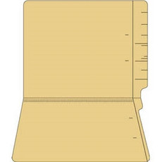 Colored End Tab File Folders, Letter Size, 11pt, 2-Ply, No Fastener, Buff, 100/Box (85C22SR102)