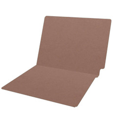 Colored End Tab File Folders, Letter Size, 11pt, 2-Ply, No Fastener, Brown, 100/Box (85C31SR102)
