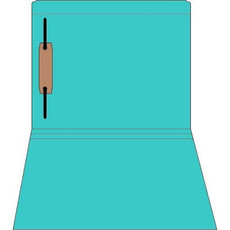 Colored Fastener Folders 85C44RF1, Letter Size, Straight-Cut Reinforced, Fastener Pos 1, 11pt Blue, 50/Box