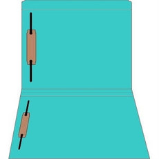 Colored Fastener Folders 85C44RF13, Letter Size, Straight-Cut Reinforced, Fasteners Pos 1/3, 11pt Blue, 50/Box