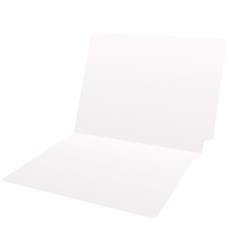Colored End Tab File Folders, Letter Size, 14pt, 2-Ply, No Fastener, White, 50/Box (87C20SR102)