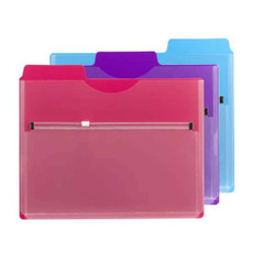 Smead Project Organizer with Zip Pouch, 1/3-Cut Tab, Letter Size, Assorted Colors, 3/Pack (89617)