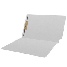 Colored Folders, End Tab, Legal Size, 3/4" Expansion, Fastener Position 1, 11pt Gray, 50/Box