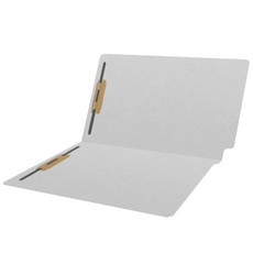 Colored Folders, End Tab, Legal Size, 3/4" Expansion, Fasteners Positions 1 and 3, 11pt Gray, 50/Box