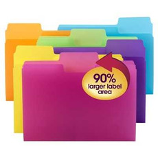 Smead SuperTab Poly File Folder, 1/3-Cut tab, Letter Size, 18/Pk (10515)