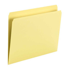 Smead File Folder, Straight Cut, Letter Size, Yellow, 100/Bx (10946)