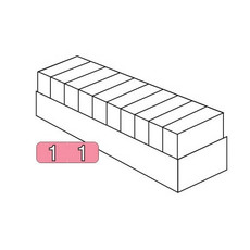 Barkley Numeric Labels, NBAM, 1 1/2 x 1/2, Set 0-9, 500/RL (BANM-NT)