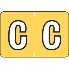 Barkley Alpha Labels Letter C Yellow BRAM-C