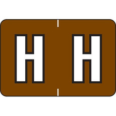 Barkley Alpha Labels Letter H Brown BRAM-H