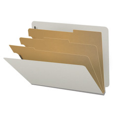 Gray Letter Size End Tab Pressboard Classification Folder (DV-S43-38-3GRY)