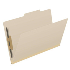 Heavy-Dufty Folders, Top Tab, Legal Size, 2" Exp, 2 Fasteners, No Dividers, 18pt Manila, 25/Box