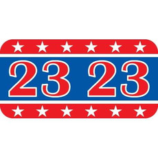 Patriot Year Labels, 2023, Red/Blue, 3/4 x 1-1/2, 500/RL