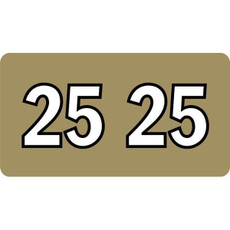 Kardex Year Labels, 2025, Gold, 1-1/2 x 3/4 (ISDA25)