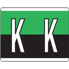 Kardex Alpha Label Letter K (500/Roll)