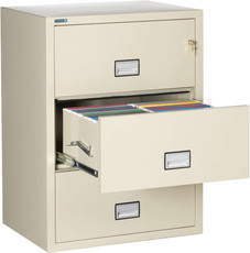 Phoenix Lateral Fireproof File Cabinets, 3-Drawer, 31" Wide (Legal)