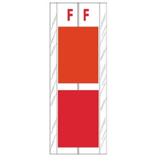 Acme Visible Label Letter F 4 x 1-1/2 102/Pack