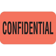 HIPAA Compliant Labels, Confidential, 1-1/2 x 7/8, Fl. Red, 250/Roll (MAP2000)