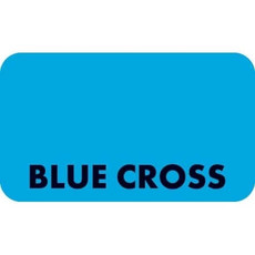 Insurance Labels, Blue Cross, 7/8 x 1-1/2, Lt. Blue, 250/Roll (MAP2900)