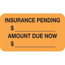 Insurance Pending Amount Due Label, 1-1/2"W x 7/8"H, 250/RL (MAP3750)