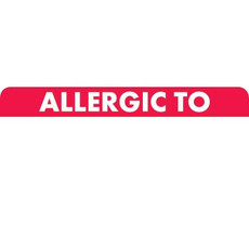 Allergy Labels, Allergic To, 2-1/2 x 3/4, White/Red, 300/RL (MAP498)