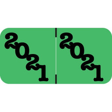 POS Year Labels, 2021, Green, 3/4 H x 1 1/2 W (POYM-21)